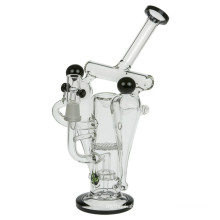 Glasrecycler Bubbler für Tabak mit Wabenpercolator (ES-GB-225)